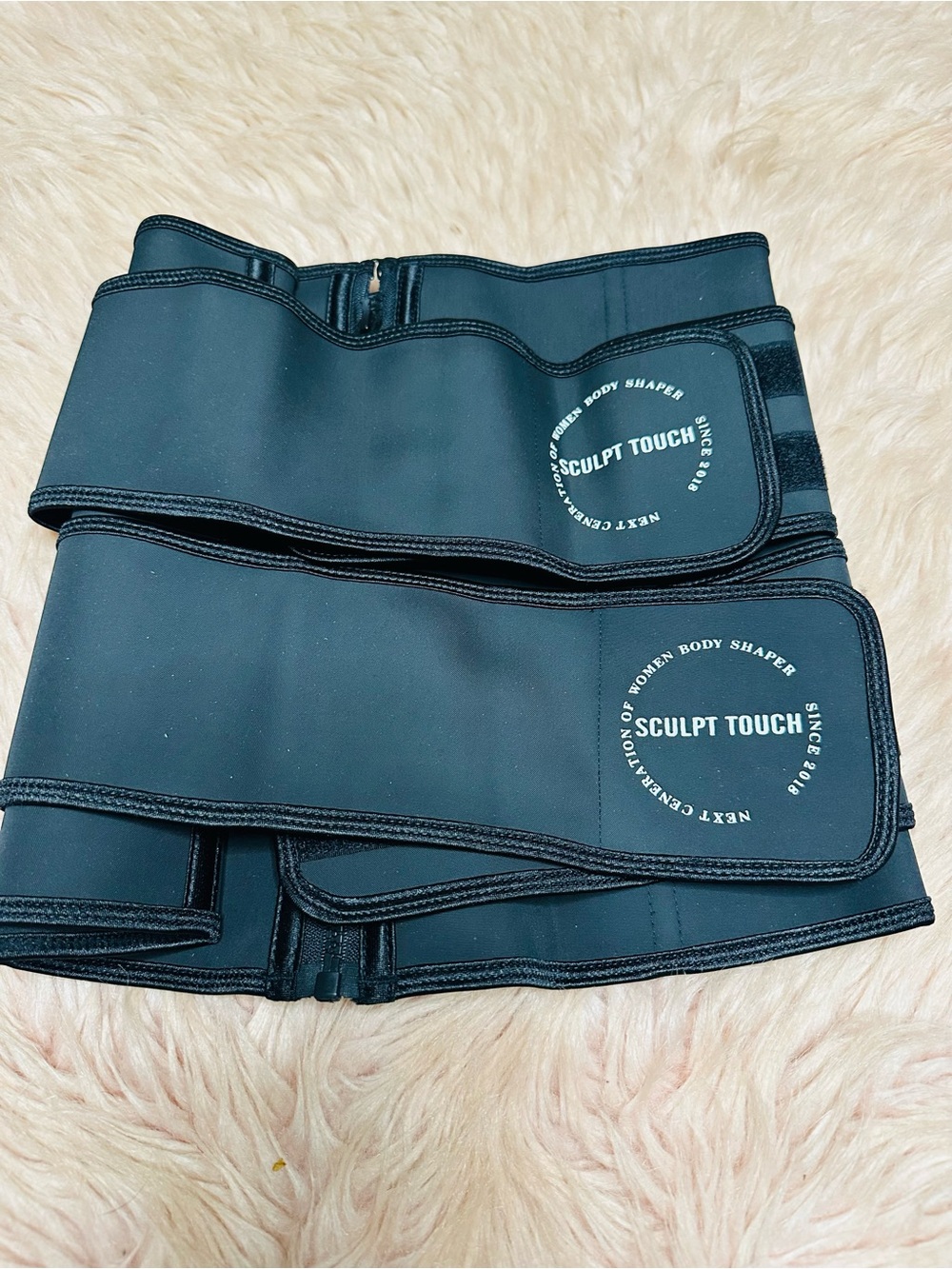 Sculpt Touch Double Snatch Waist Trainer Belt - Size Medium (M) - Black
